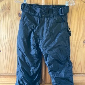 Kids Rawik black nylon snow ski pants size M